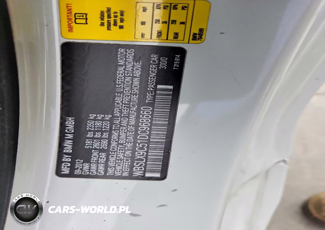 2013 BMW Motorrad M6 VIN:WBSLX9C51DC968660 - 13