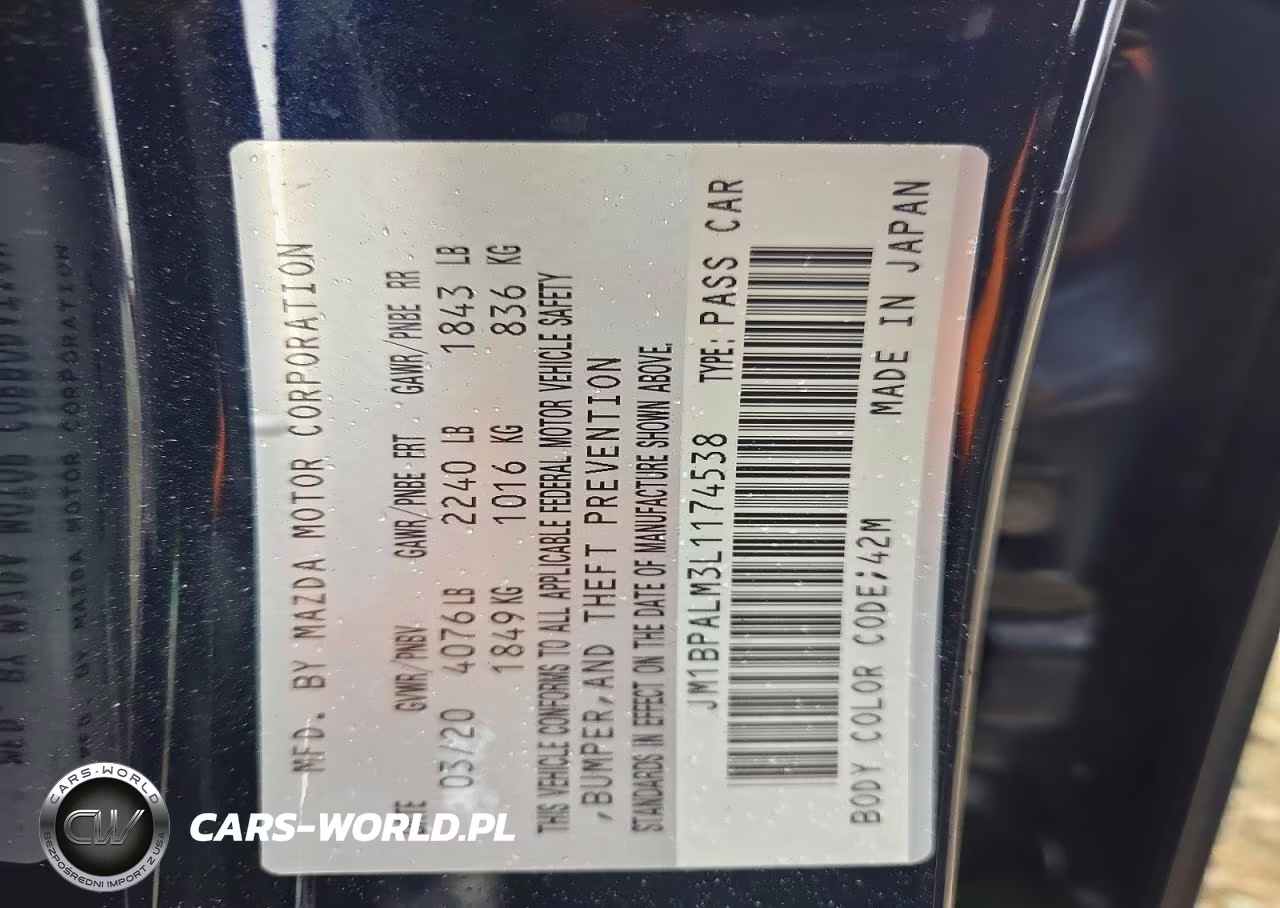 2020 Mazda 3 VIN:JM1BPALM3L1174538 - 13