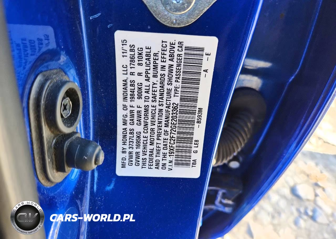 2016 Honda Civic Ex VIN:19XFC2F72GE203362 - 12