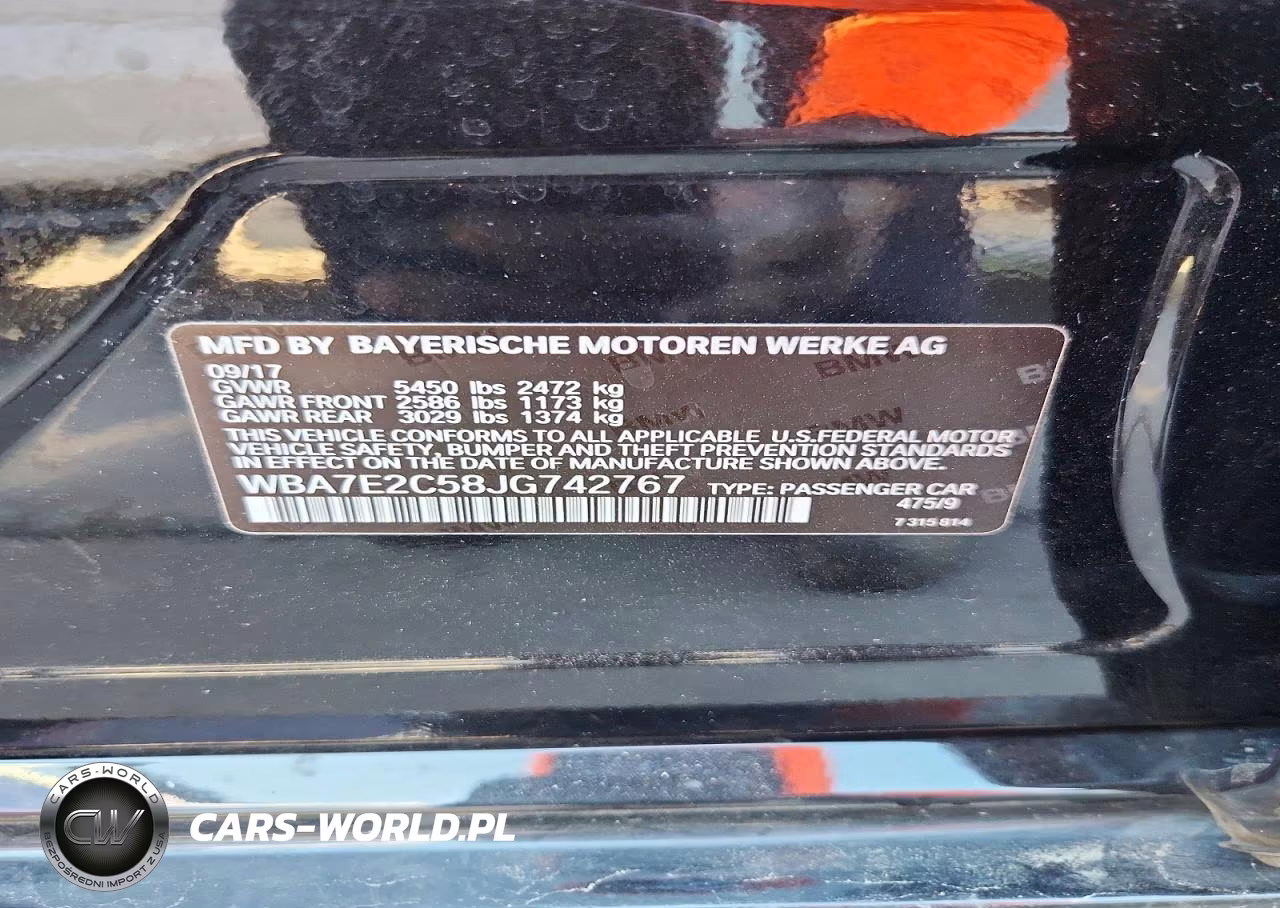 2018 BMW 740 I VIN:WBA7E2C58JG742767 - 12