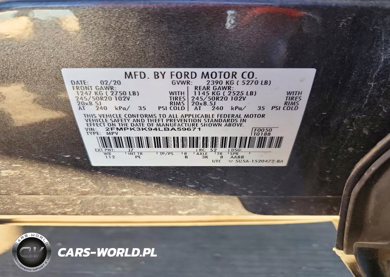 2020 Ford Edge Titanium VIN:2FMPK3K94LBA59671 - 13
