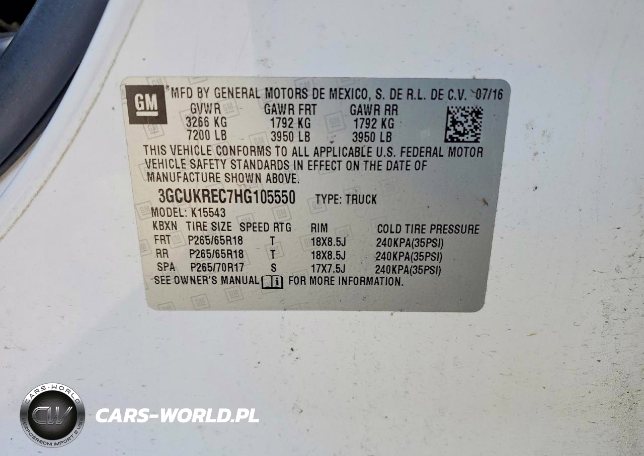 2017 Chevrolet Silverado K1500 Lt VIN:3GCUKREC7HG105550 - 12