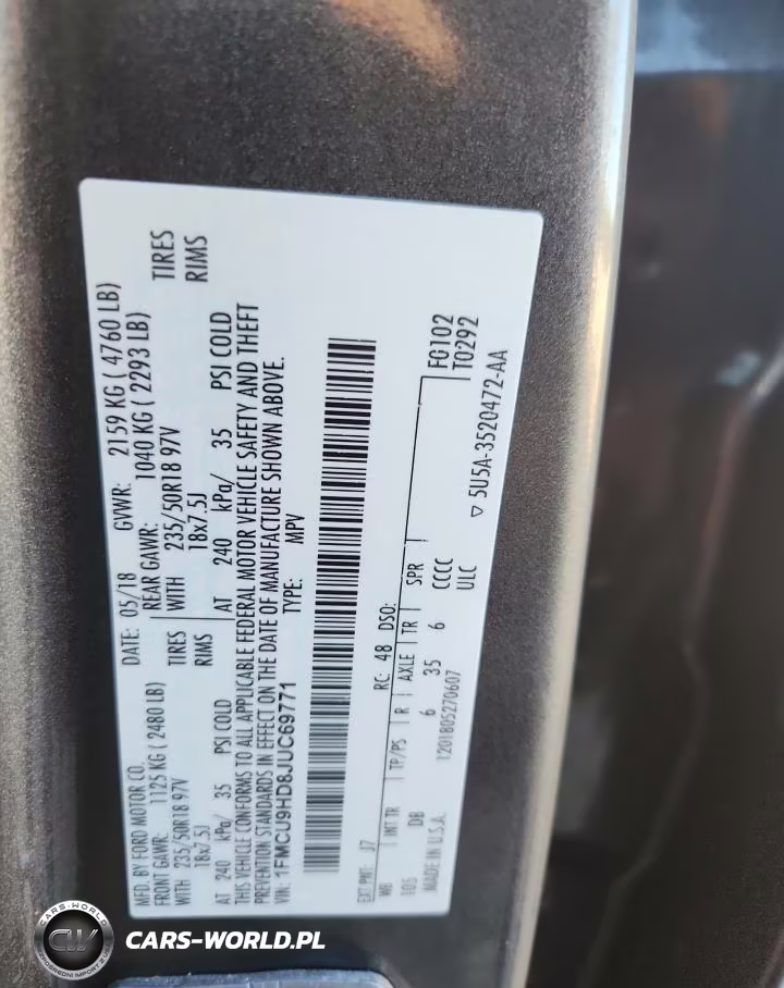 2018 Ford Escape Sel VIN:1FMCU9HD8JUC69771 - 13