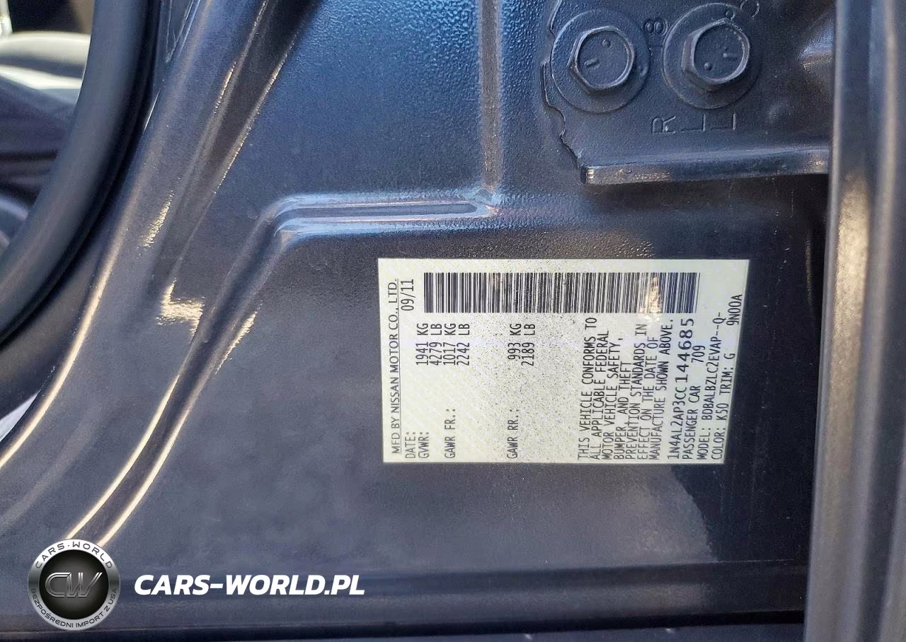2012 Nissan Altima 2.5 VIN:1N4AL2AP3CC144685 - 12