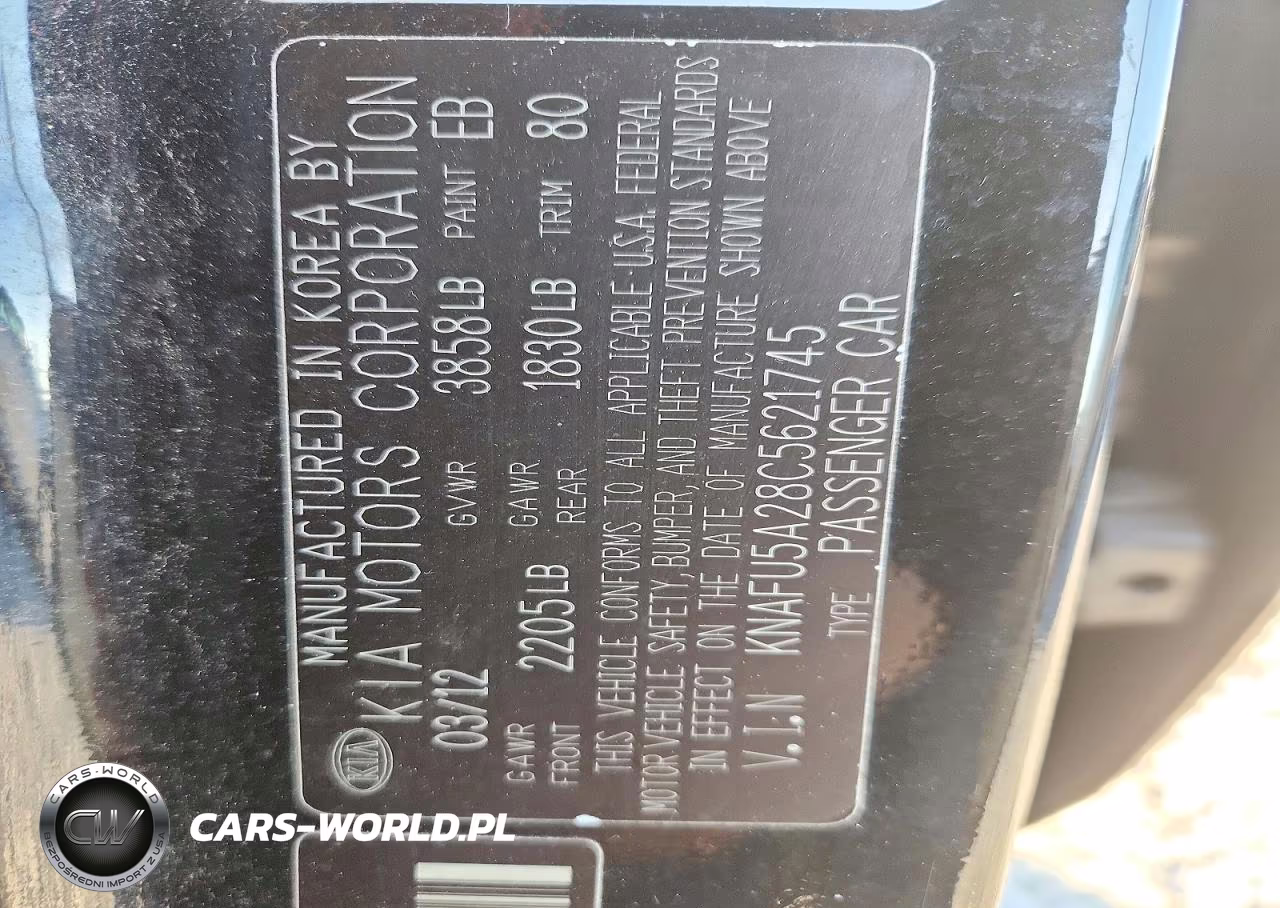 2012 Kia Forte5 Ex VIN:KNAFU5A28C5621745 - 13