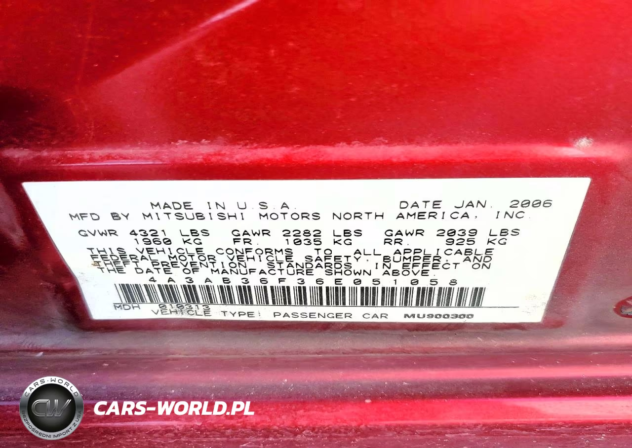 2006 Mitsubishi Galant Es Medium VIN:4A3AB36F36E051058 - 12