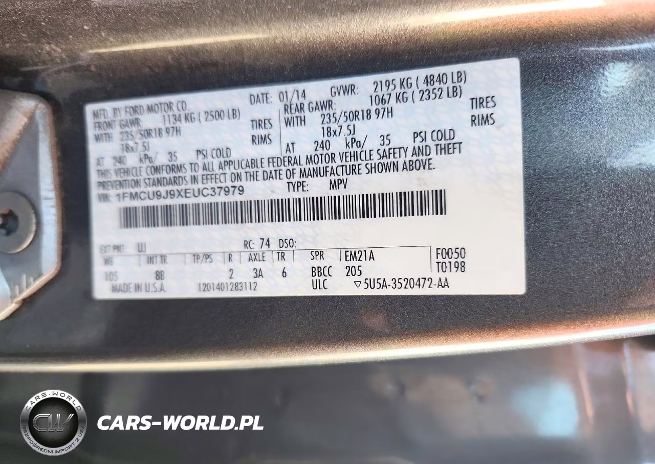 2014 Ford Escape Titanium VIN:1FMCU9J9XEUC37979 - 13