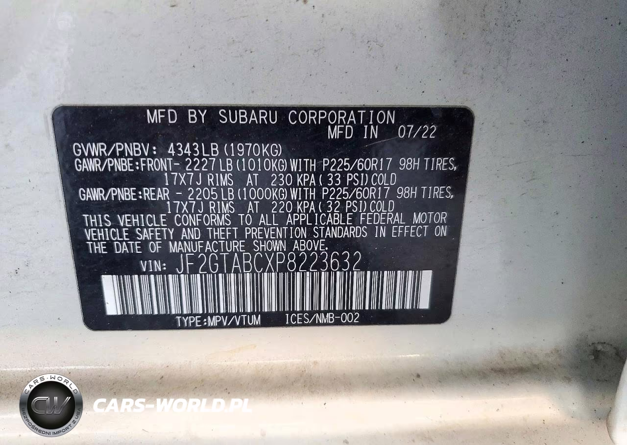 2023 Subaru Crosstrek VIN:JF2GTABCXP8223632 - 12