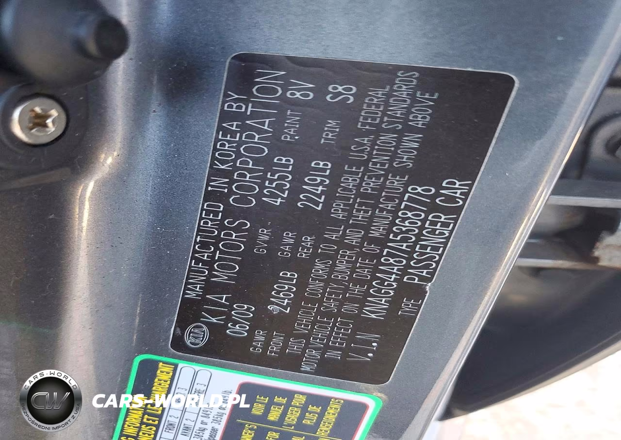 2010 Kia Optima Lx VIN:KNAGG4A87A5368778 - 12