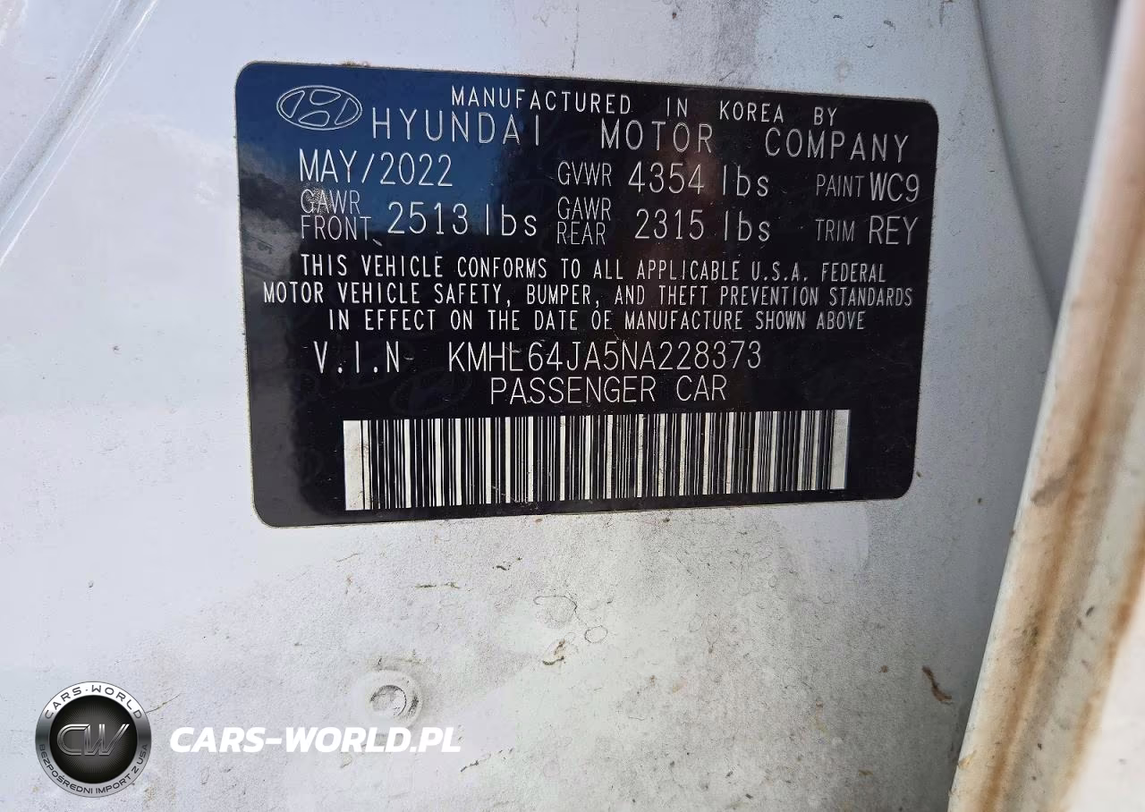 2022 Hyundai Sonata Sel VIN:KMHL64JA5NA228373 - 12