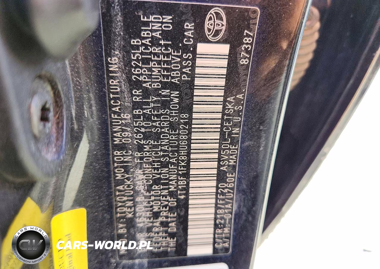 2017 Toyota Camry Se VIN:4T1BF1FK8HU680218 - 12