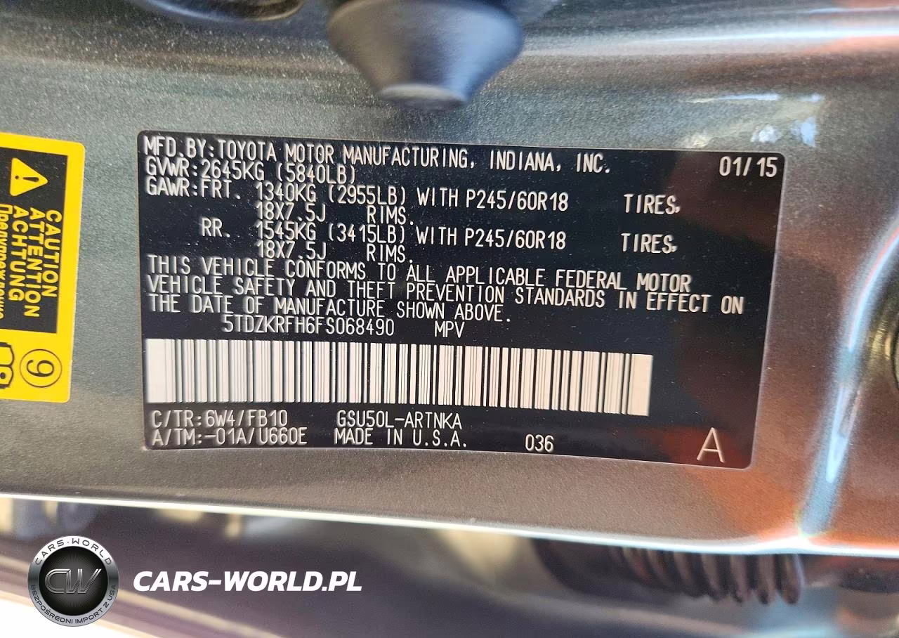 2015 Toyota Highlander Le VIN:5TDZKRFH6FS068490 - 13