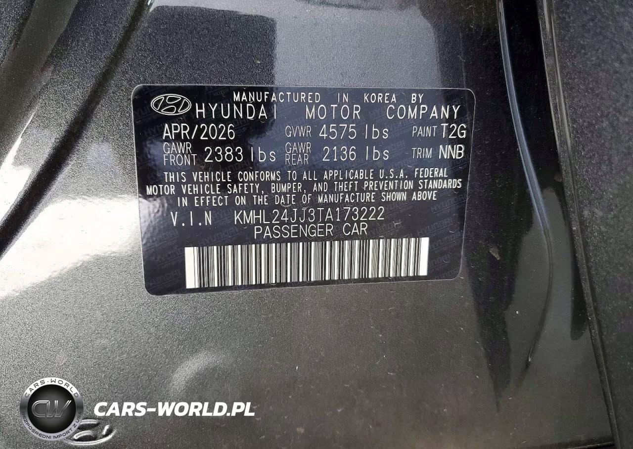 2026 Hyundai Sonata Hybrid Blue VIN:KMHL24JJ3TA173222 - 13
