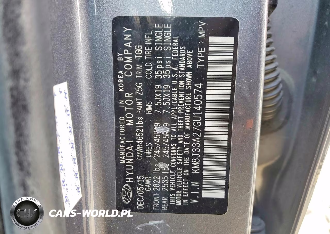 2016 Hyundai Tucson VIN:KM8J33A27GU140574 - 13