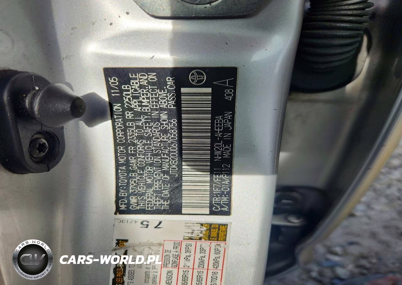 2006 Toyota Prius Base VIN:JTDKB20U067058756 - 12