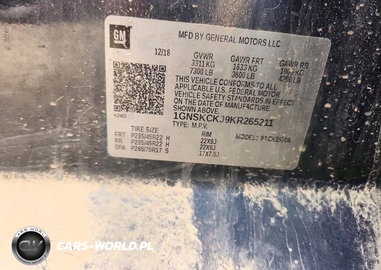 2019 Chevrolet Tahoe K1500 Premier VIN:1GNSKCKJ9KR265211 - 13