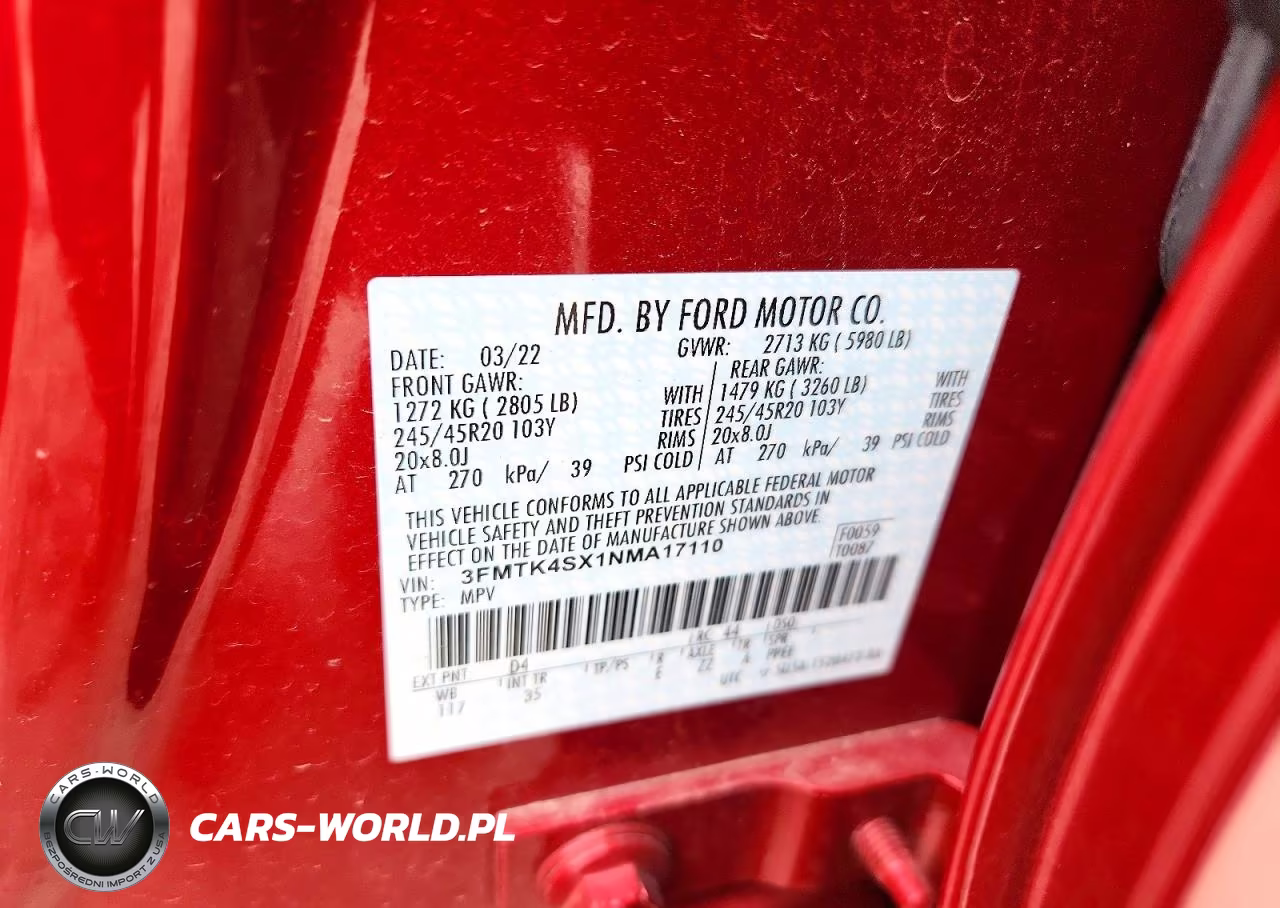 2022 Ford Mustang Mach-E Gt VIN:3FMTK4SX1NMA17110 - 14