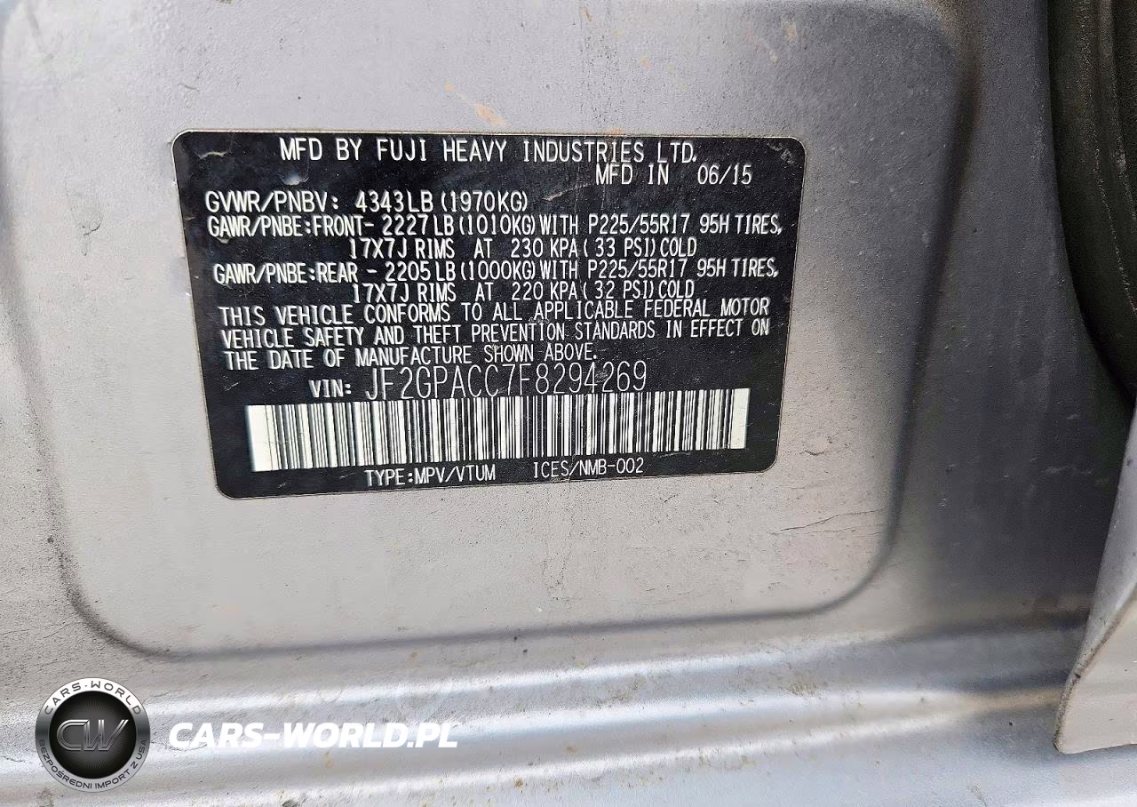 2015 Subaru Xv Crosstrek 2.0 Premium VIN:JF2GPACC7F8294269 - 13