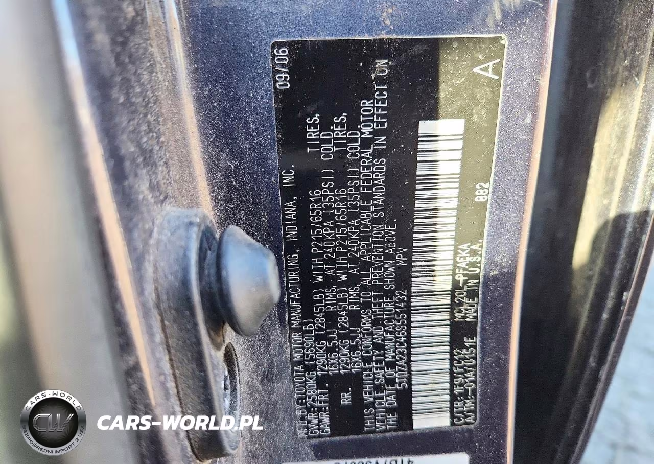 2006 Toyota Sienna Le 7 Passenger VIN:5TDZA23C46S551432 - 13