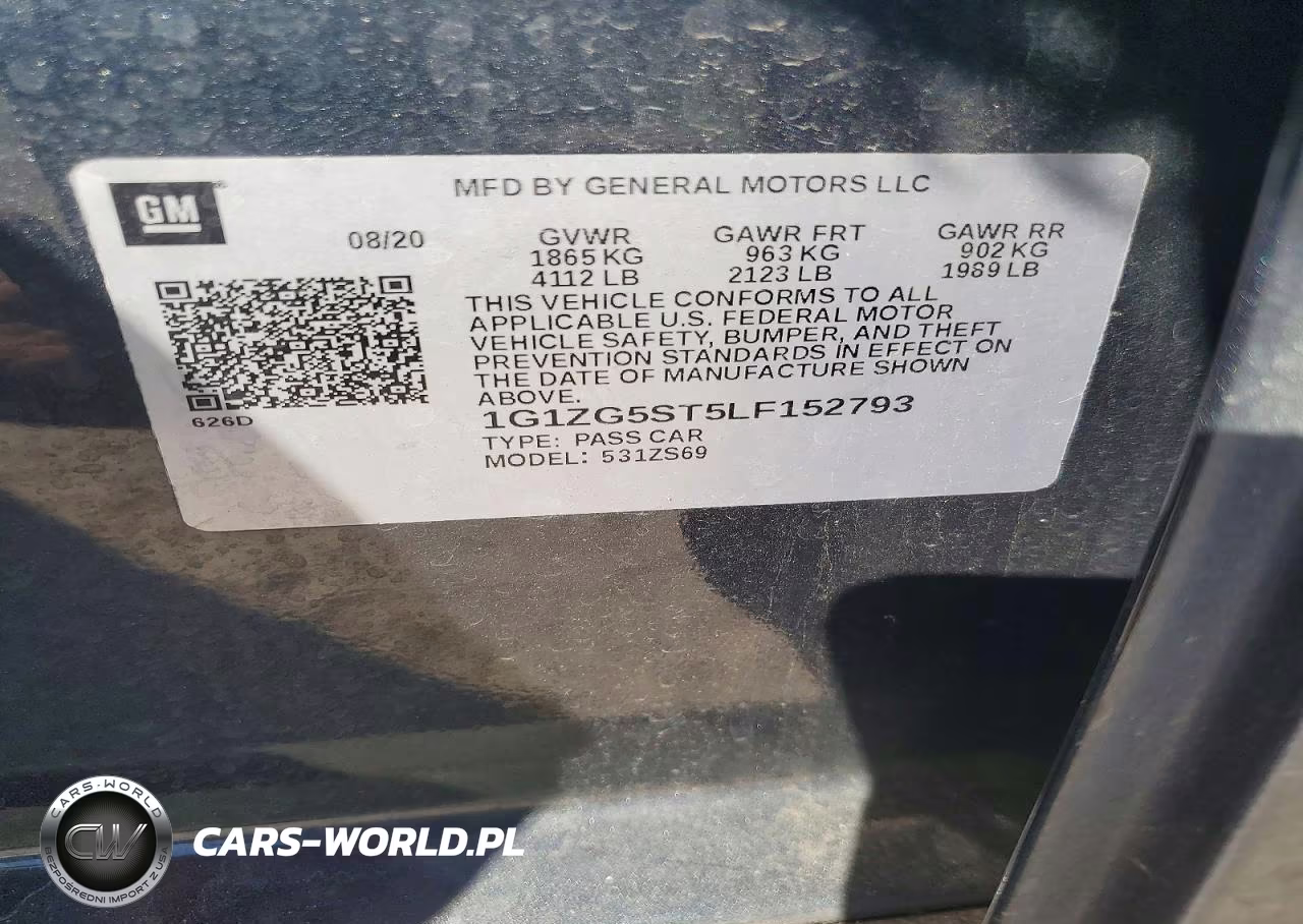 2020 Chevrolet Malibu Rs VIN:1G1ZG5ST5LF152793 - 13
