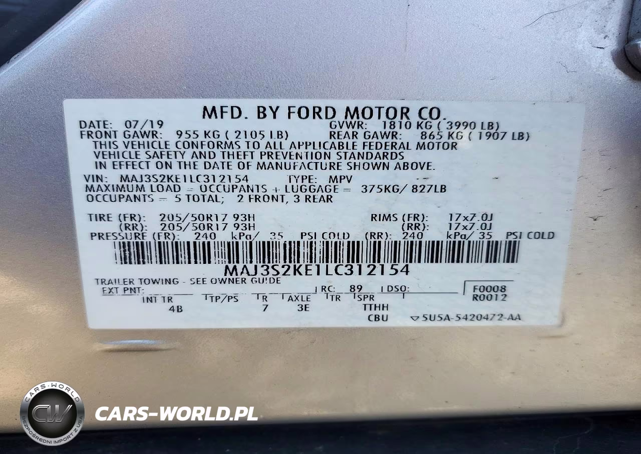 2020 Ford Ecosport Titanium VIN:MAJ3S2KE1LC312154 - 13