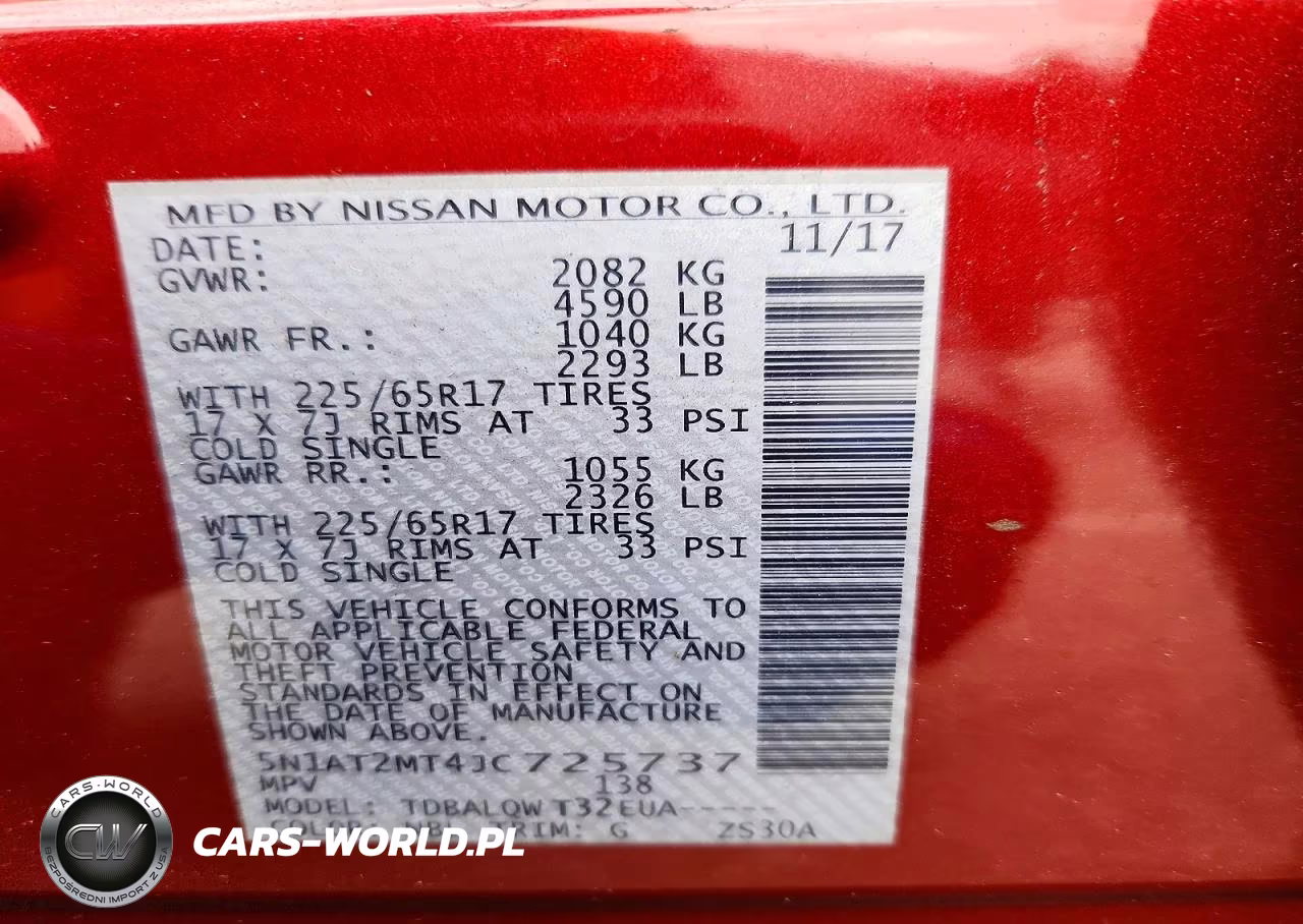 2018 Nissan Rogue Sv VIN:5N1AT2MT4JC725737 - 13
