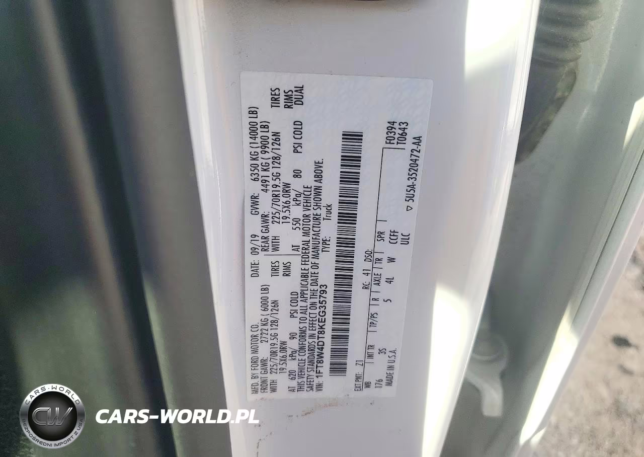 2019 Ford F450 Super Duty VIN:1FT8W4DT8KEG35793 - 13