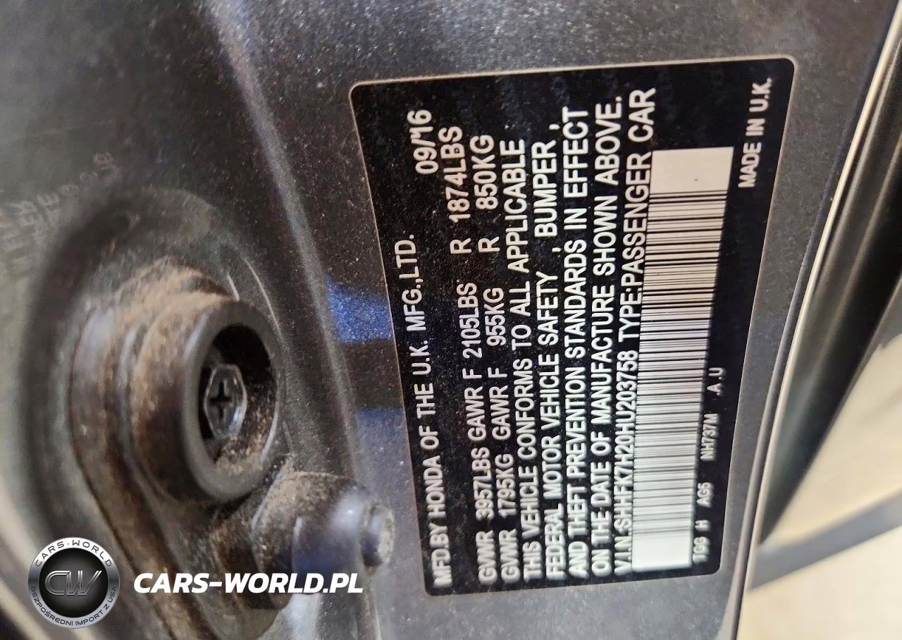 2017 Honda Civic Lx VIN:SHHFK7H20HU203758 - 12