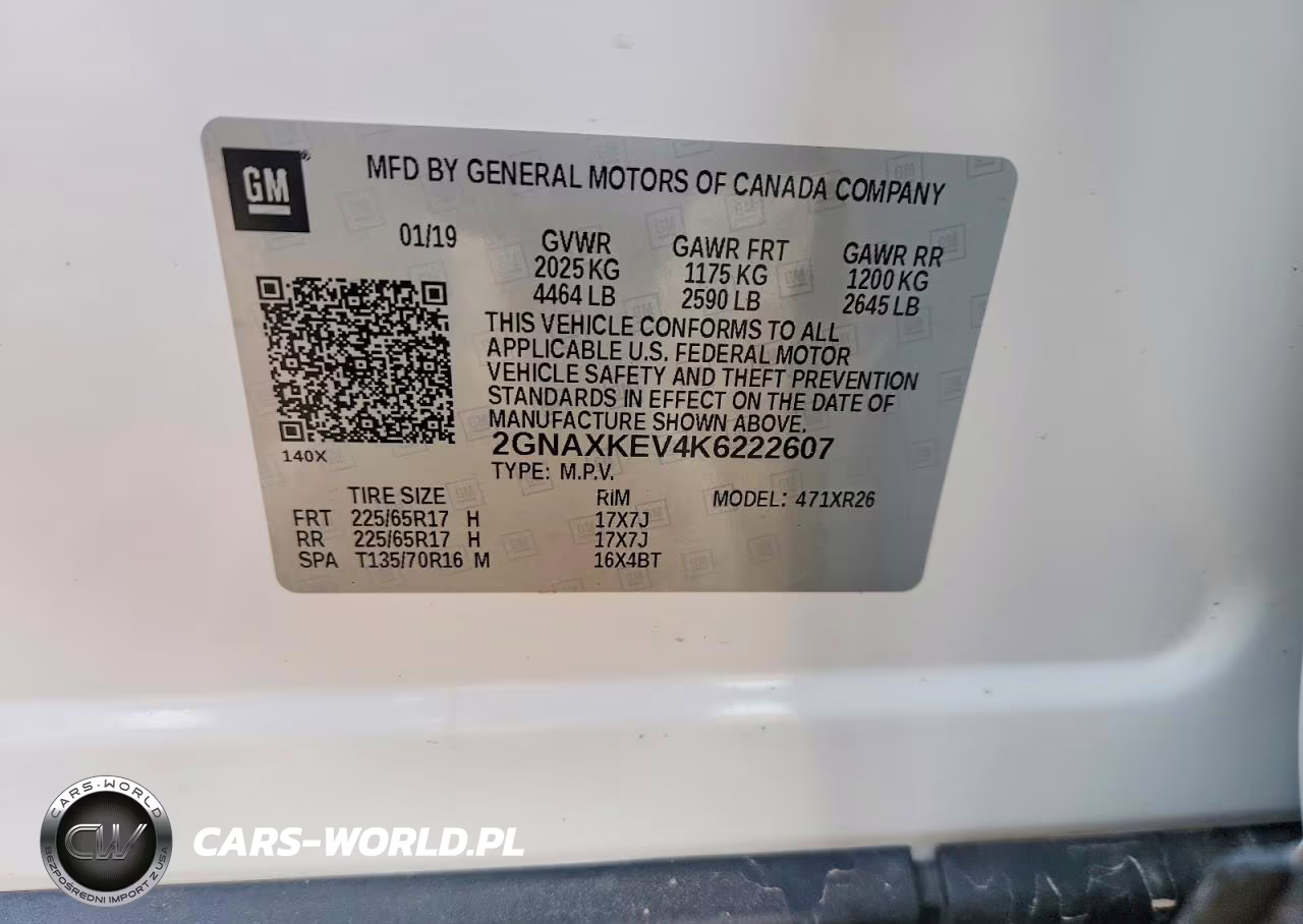 2019 Chevrolet Equinox Lt VIN:2GNAXKEV4K6222607 - 13