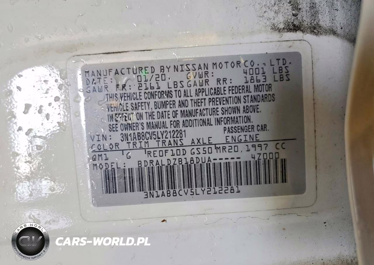 2020 Nissan Sentra Sv VIN:3N1AB8CV5LY212281 - 12