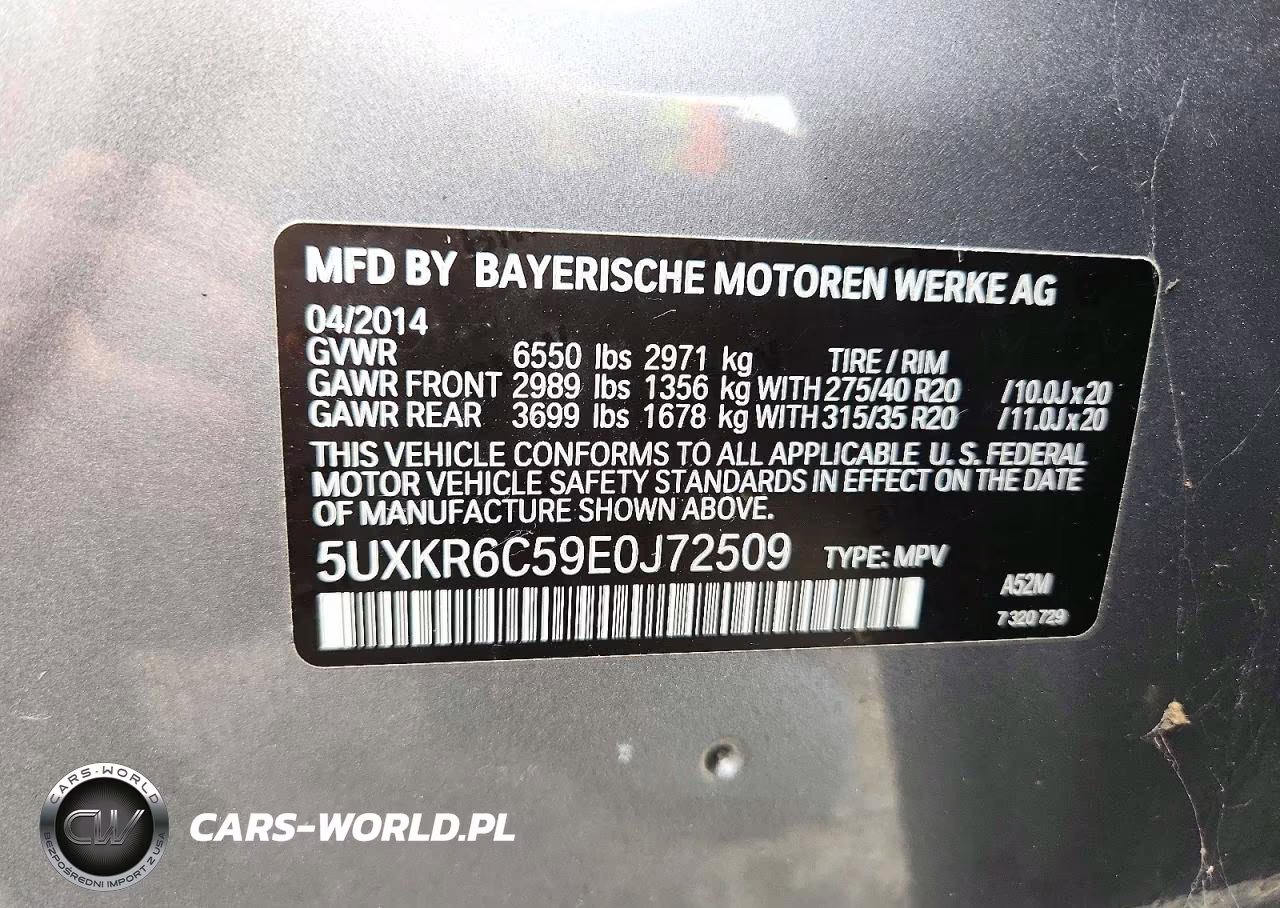 2014 BMW X5 xDrive50I VIN:5UXKR6C59E0J72509 - 13