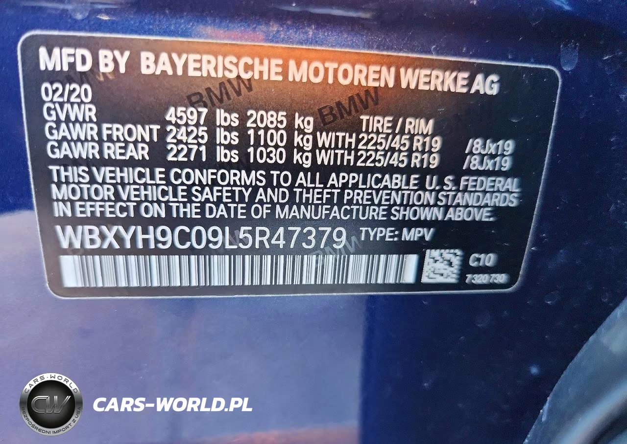 2020 BMW X2 Sdrive28I VIN:WBXYH9C09L5R47379 - 13