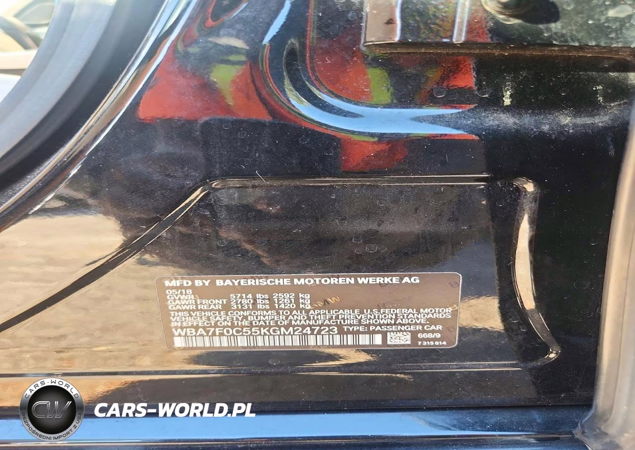 2019 BMW 750 I VIN:WBA7F0C55KGM24723 - 12