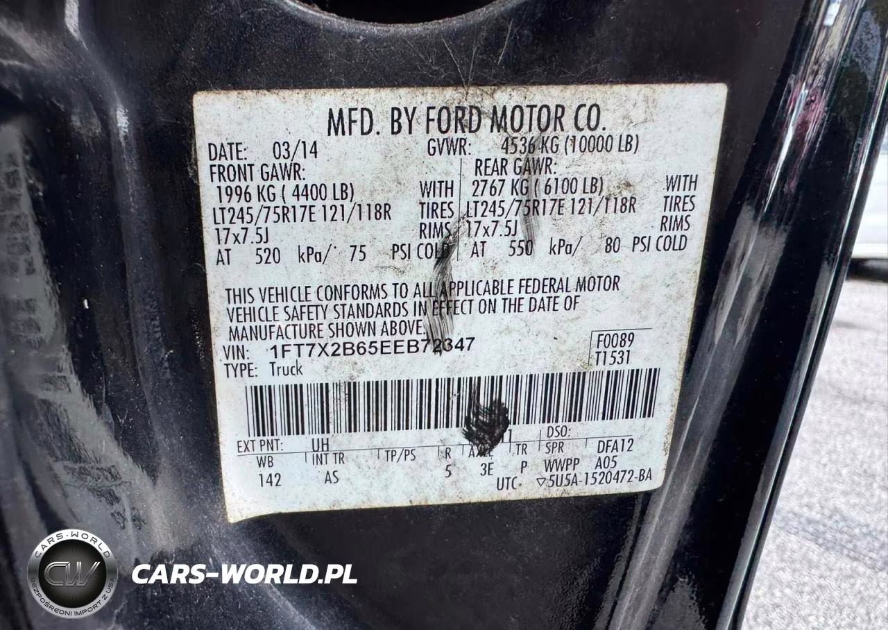 2014 Ford F250 Super Duty VIN:1FT7X2B65EEB72347 - 10