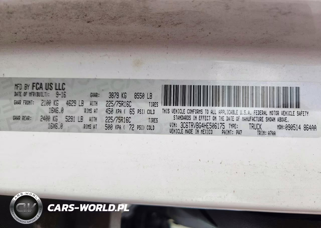 2017 Ram Promaster 1500 Delivery Van VIN:3C6TRVBG4HE506175 - 14
