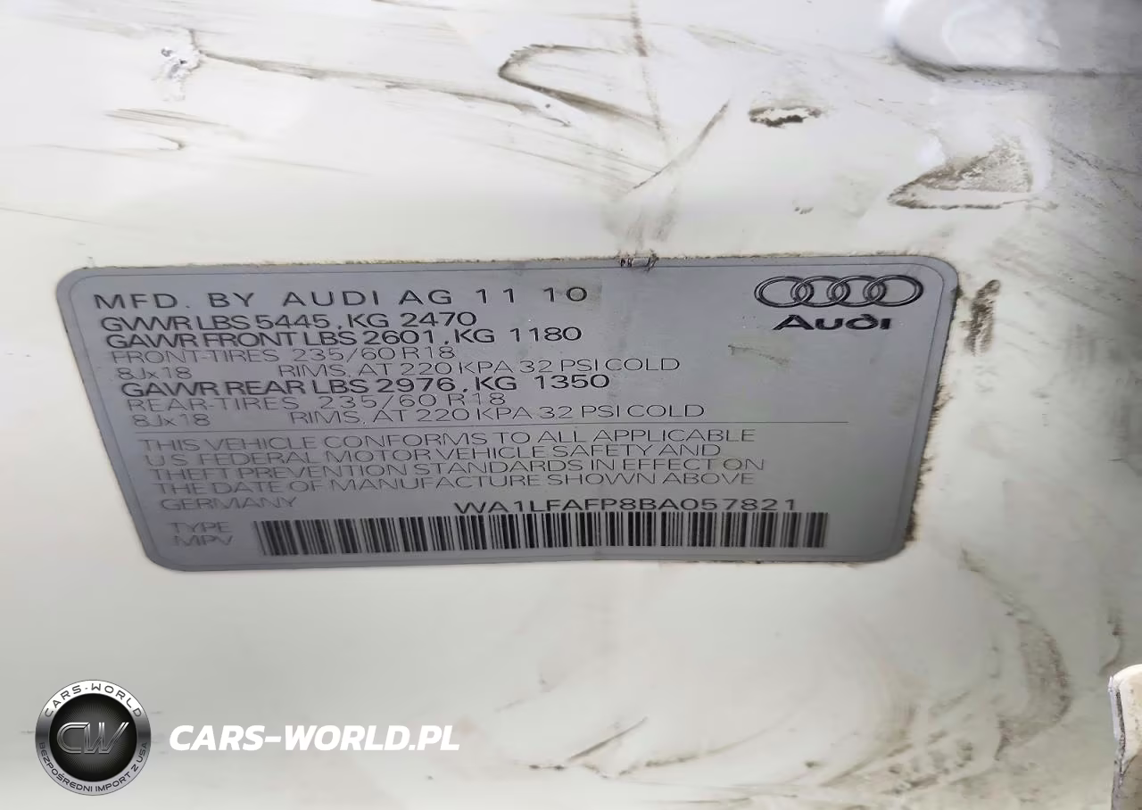 2011 Audi Q5 Premium Plus VIN:WA1LFAFP8BA057821 - 14