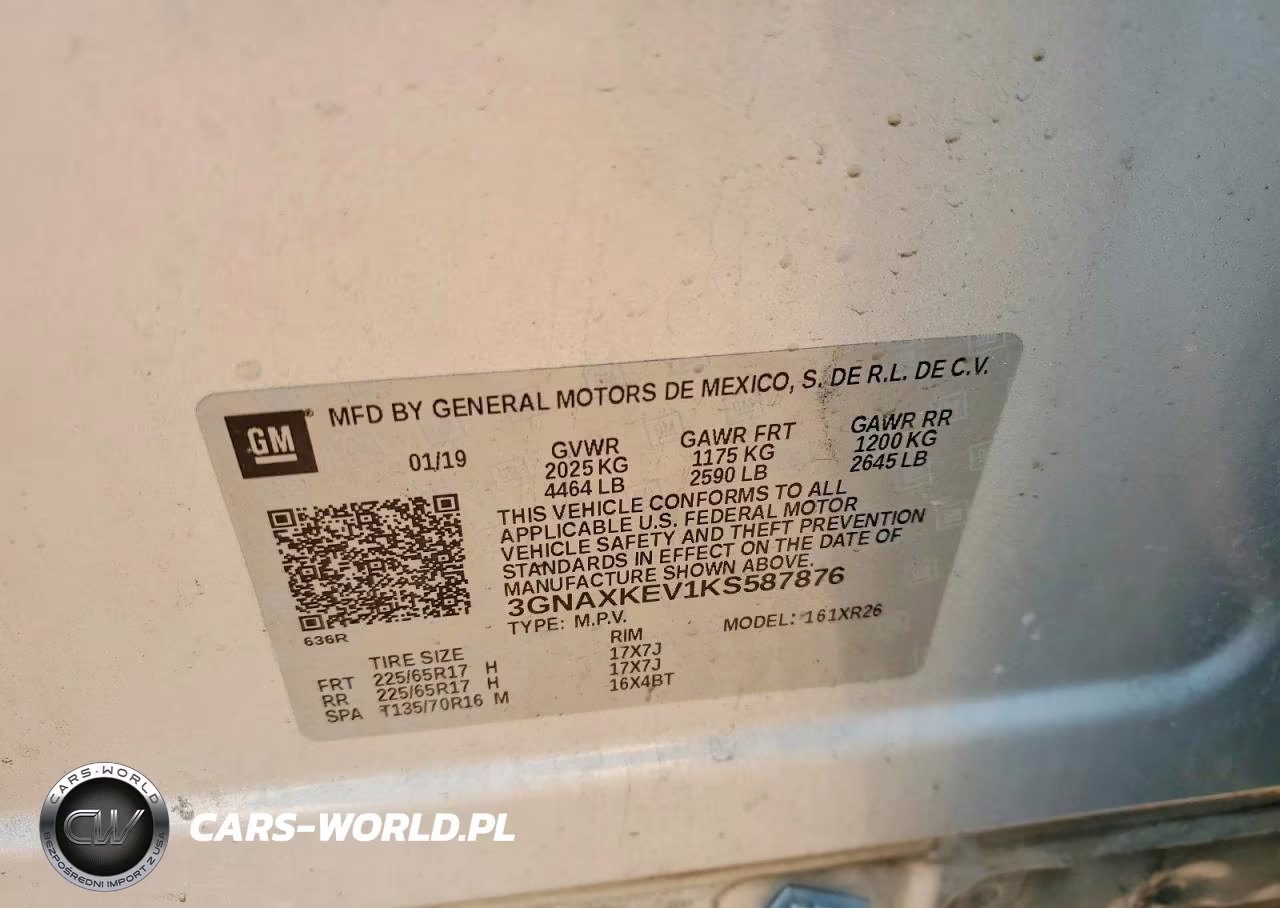 2019 Chevrolet Equinox Lt VIN:3GNAXKEV1KS587876 - 13