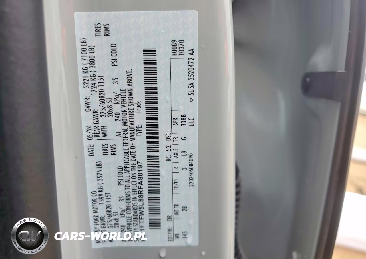 2024 Ford F150 Lariat VIN:1FTFW5L88RFA88197 - 12