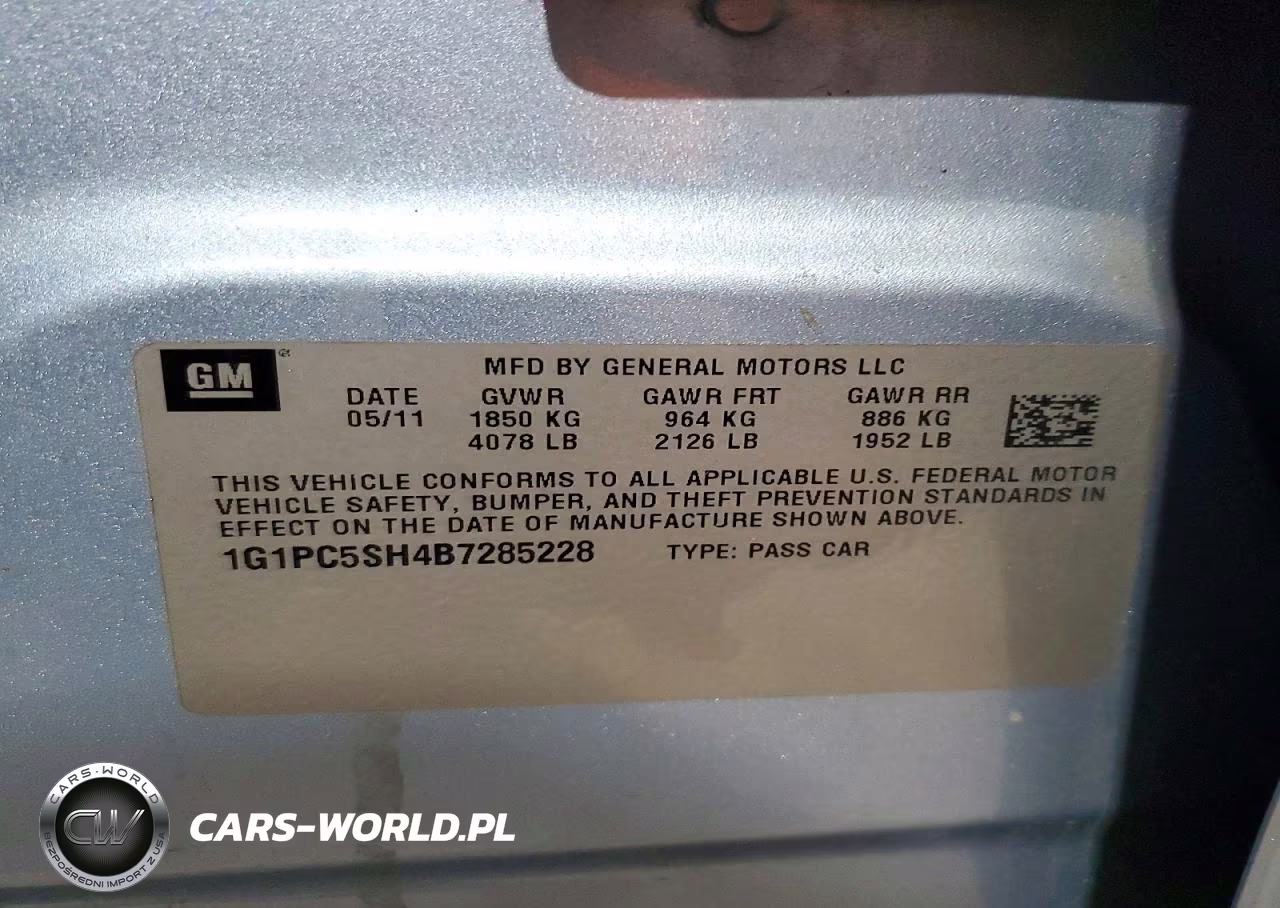 2011 Chevrolet Cruze Ls VIN:1G1PC5SH4B7285228 - 12