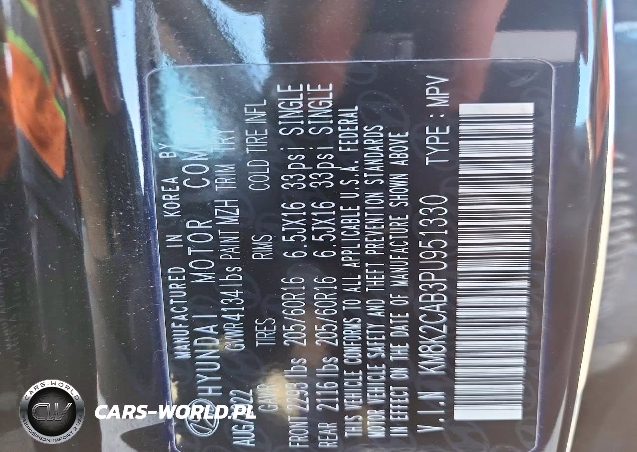 2023 Hyundai Kona Se VIN:KM8K2CAB3PU951330 - 12