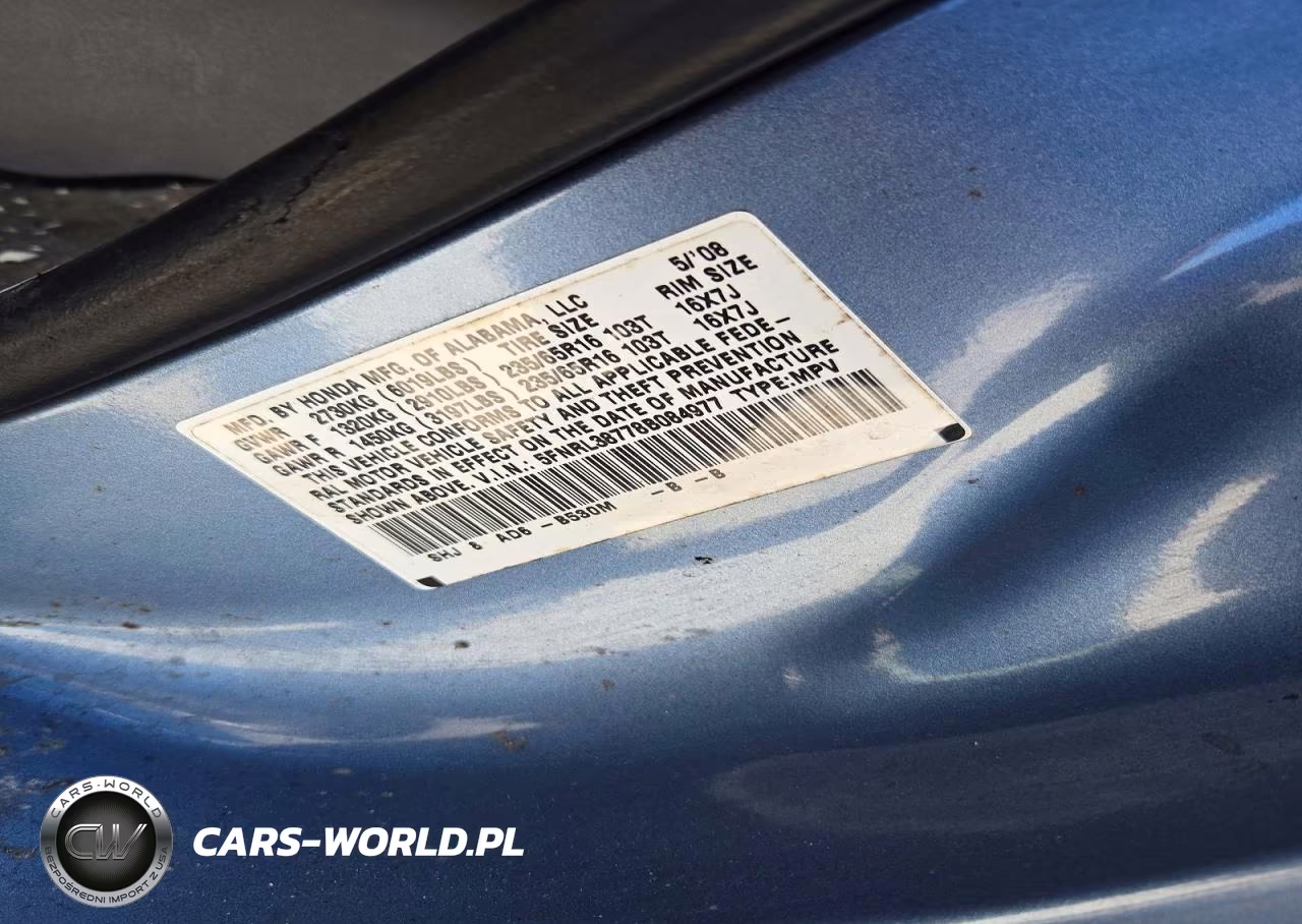2008 Honda Odyssey Exl VIN:5FNRL38778B084977 - 13
