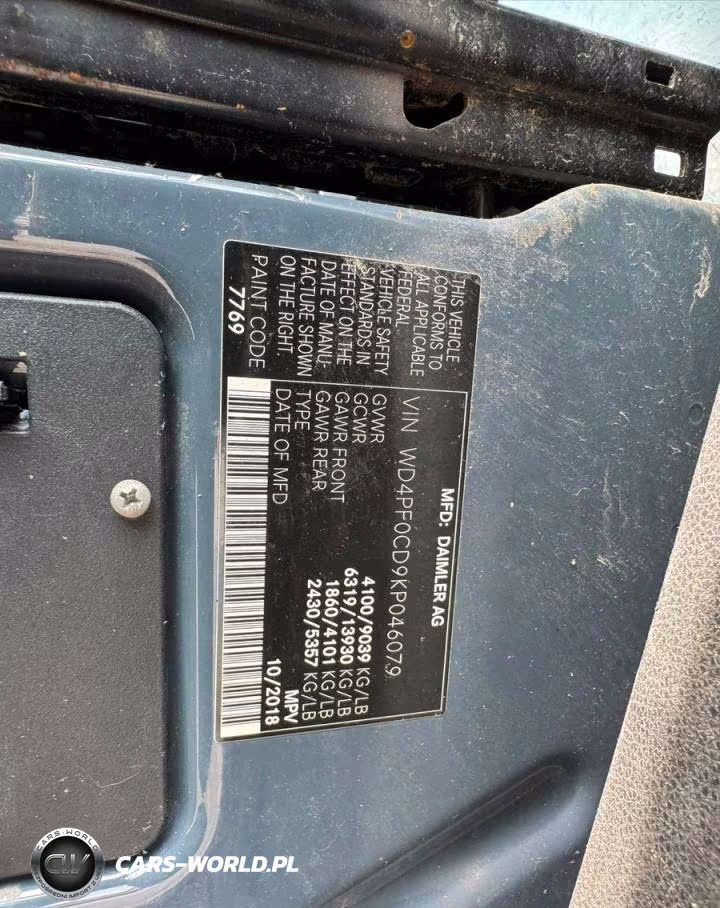 2019 Mercedes-Benz Sprinter 2500 Standard Roof V6 VIN:WD4PF0CD9KP046079 - 10