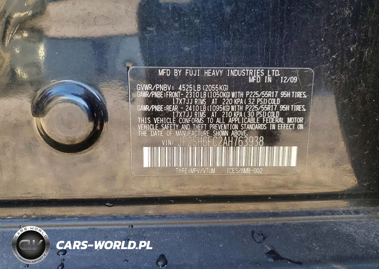 2010 Subaru Forester 2.5Xt Limited VIN:JF2SH6FC2AH763938 - 13