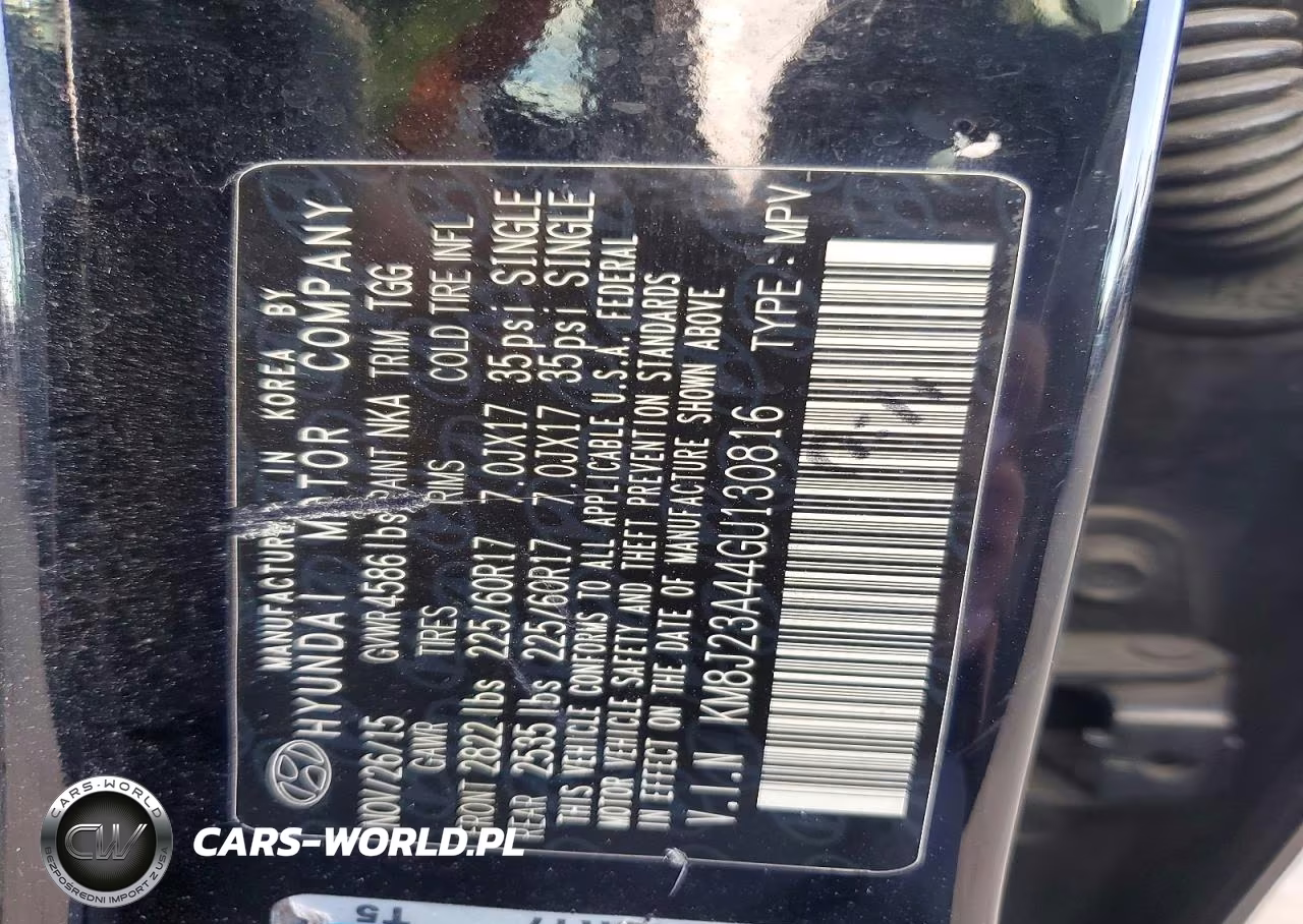 2016 Hyundai Tucson Se VIN:KM8J23A44GU130816 - 13