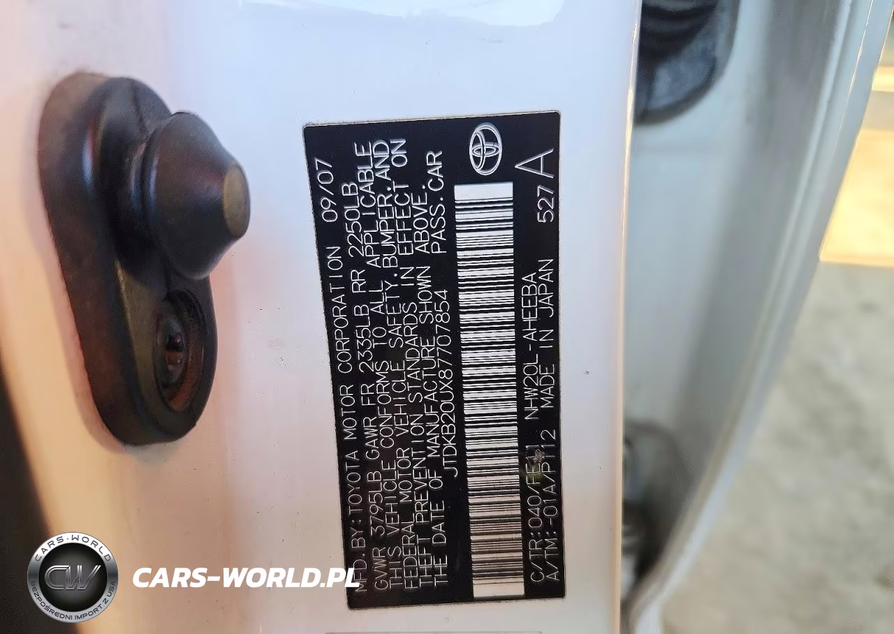 2008 Toyota Prius Base VIN:JTDKB20UX87707854 - 12