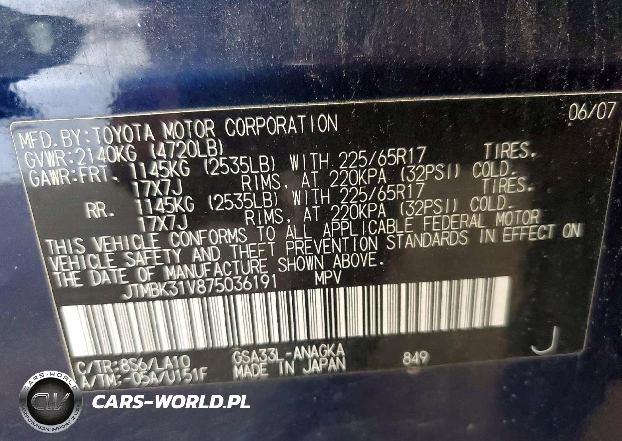 2007 Toyota Rav4 Limited VIN:JTMBK31V875036191 - 13