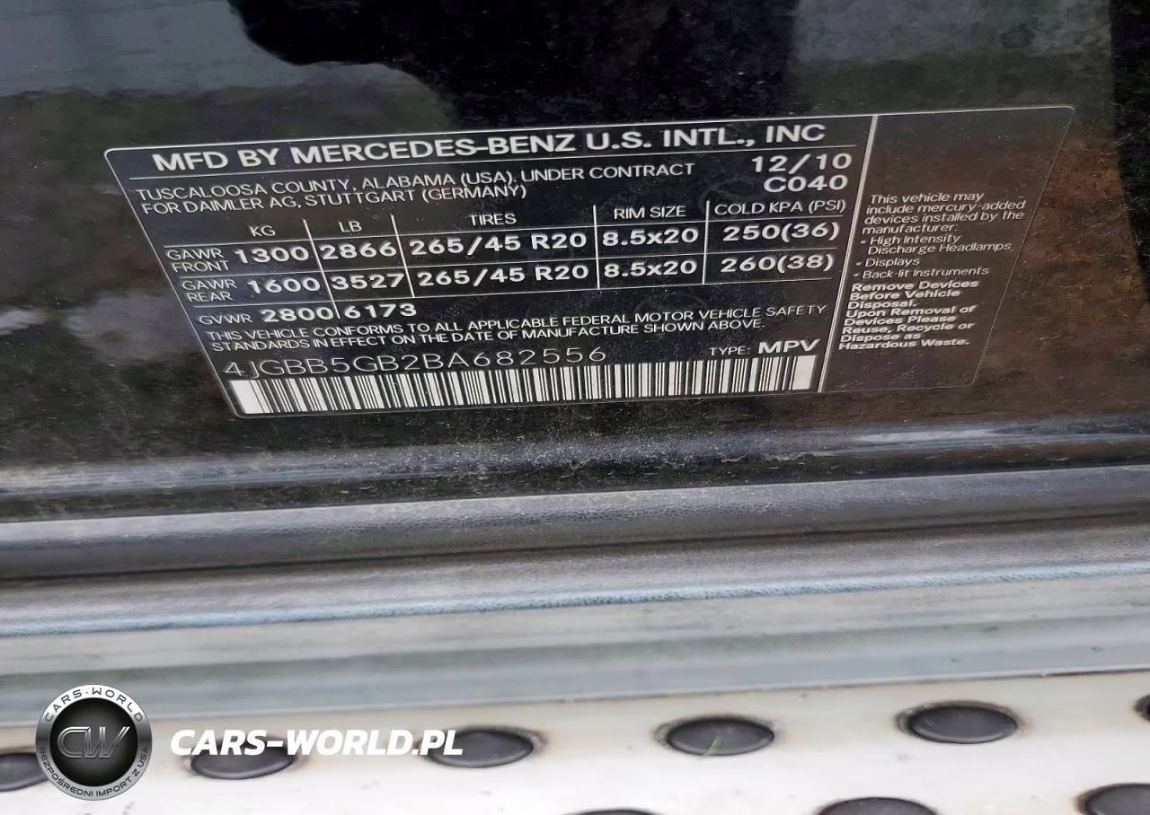 2011 Mercedes-Benz Ml 350 VIN:4JGBB5GB2BA682556 - 13
