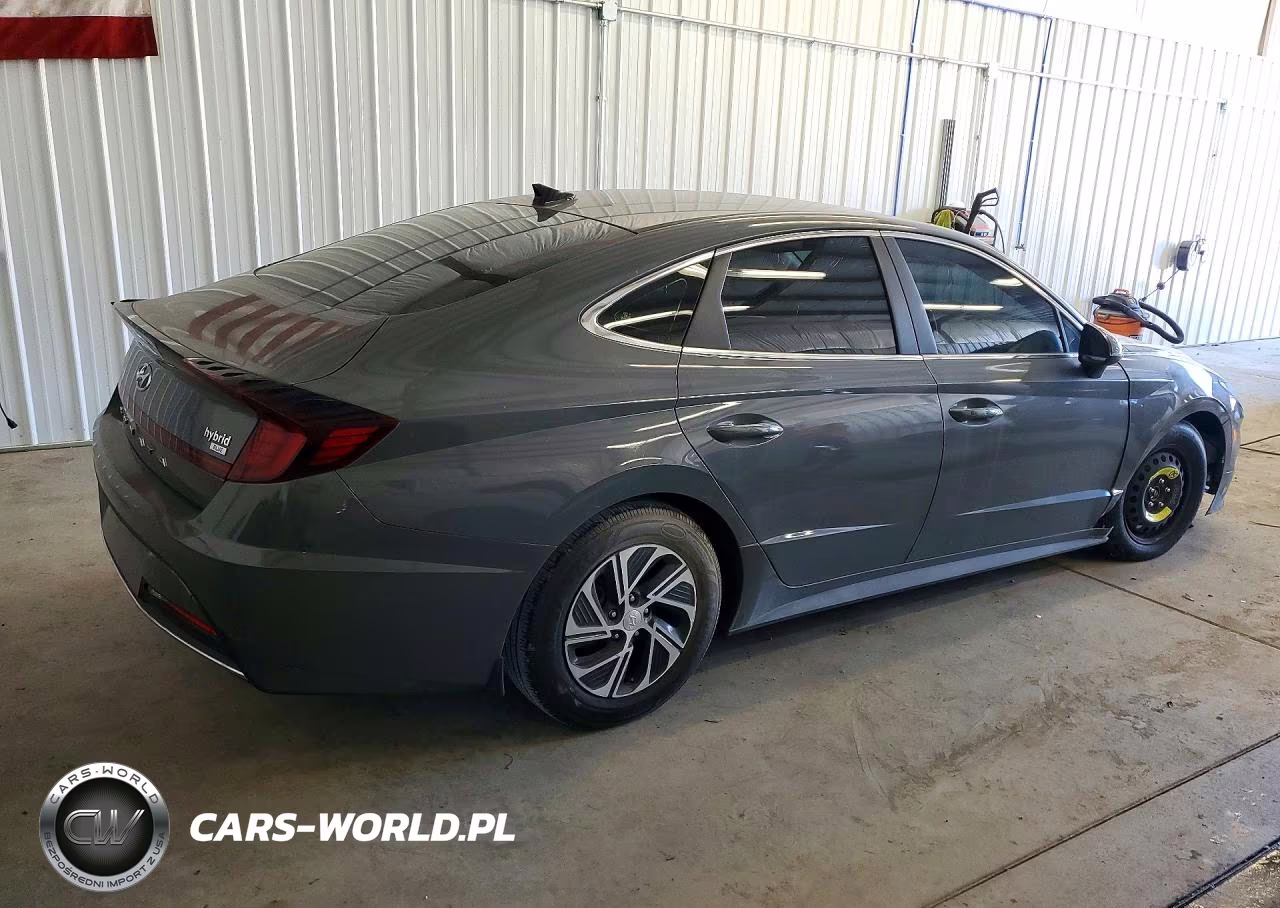 2021 Hyundai Sonata Hybrid Blue VIN:KMHL24JJ2MA029176 - 3