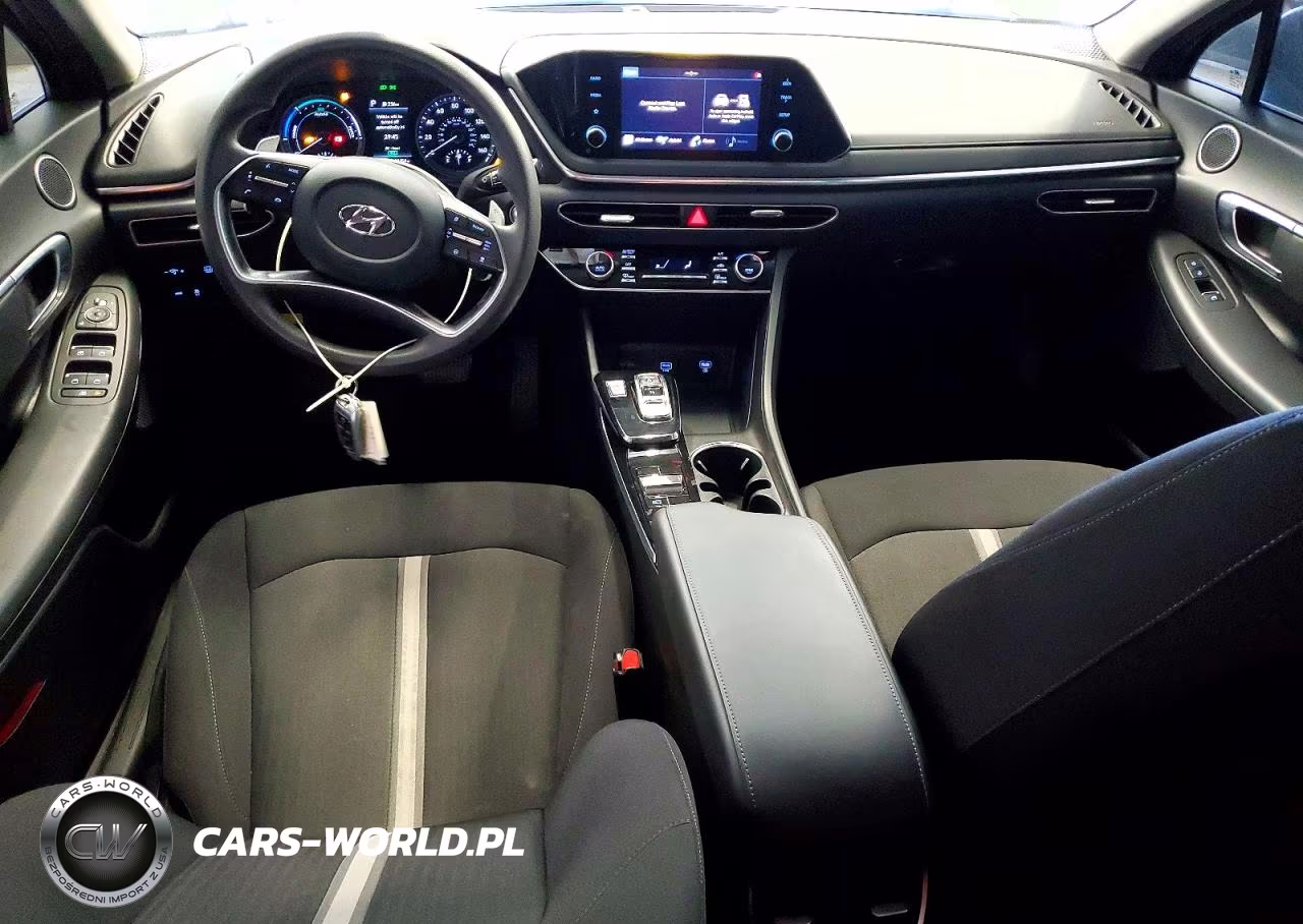 2021 Hyundai Sonata Hybrid Blue VIN:KMHL24JJ2MA029176 - 8