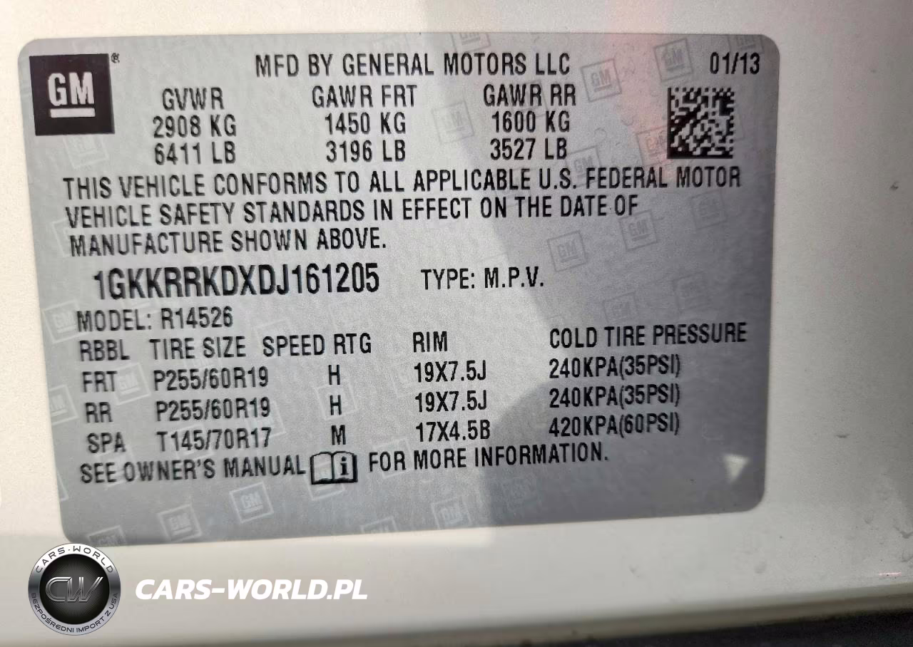 2013 GMC Acadia Slt-1 VIN:1GKKRRKDXDJ161205 - 13